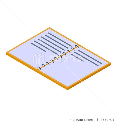 Writing notebook icon. Isometric of writing...-插圖素材 [107559204] - PIXTA圖庫