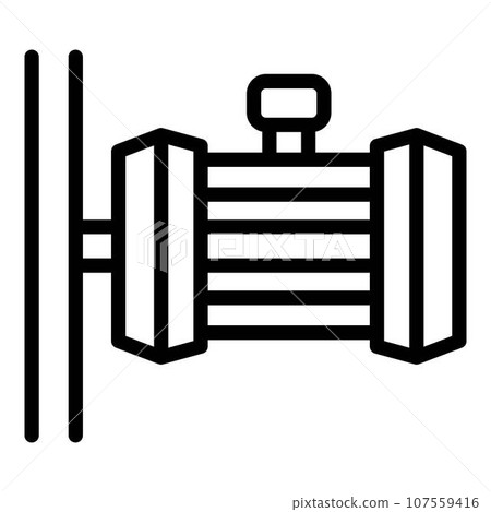 Hydraulic pump icon. Outline hydraulic pump vector icon for web design isolated on white background Hydraulic pump icon. Outline hydraulic pump vector icon for web design isolated on white background 107559416