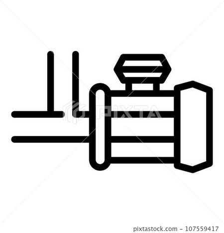 Compressor pump icon. Outline compressor pump vector icon for web design isolated on white background Compressor pump icon. Outline compressor pump vector icon for web design isolated on white background 107559417