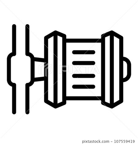 Supply pump icon. Outline supply pump vector icon for web design isolated on white background Supply pump icon. Outline supply pump vector icon for web design isolated on white background 107559419