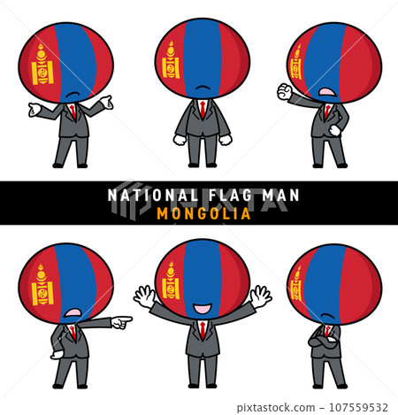 A character set that personifies the Mongolian flag. 107559532