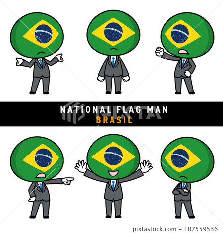 代表巴西國旗的字符集 代表巴西國旗的字符集 107559536