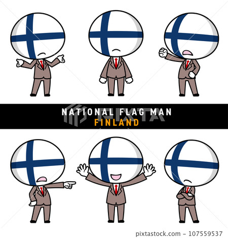 A character set that personifies the Finnish flag. 107559537