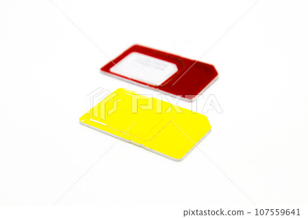 Sim card isoalted on white background with selective focus Sim card isoalted on white background with selective focus 107559641