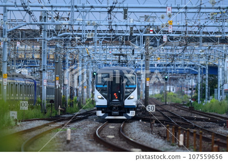 Tokaido Line Kamakura (passenger freight) railroad crossing 107559656