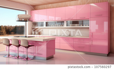 Pink discount barbie kitchen