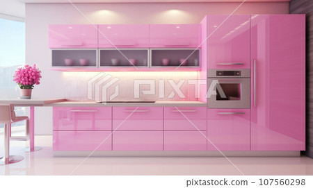 Pink cheap barbie kitchen