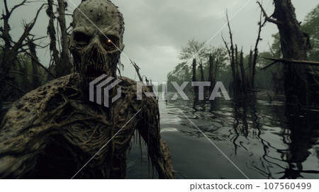 Intense FPS gaming action as the player hunts terrifying monsters. Intense FPS gaming action as the player hunts terrifying monsters. 107560499
