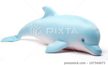 dolphin Soft toy on a white background, cut 107560675