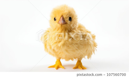 chicken toy on white background funny 107560700