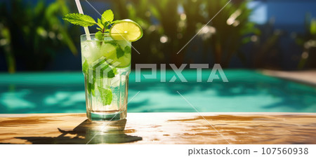 A poolside oasis with an iced mojito, the ultimate recipe for a tranquil getaway. A poolside oasis with an iced mojito, the ultimate recipe for a tranquil getaway. 107560938