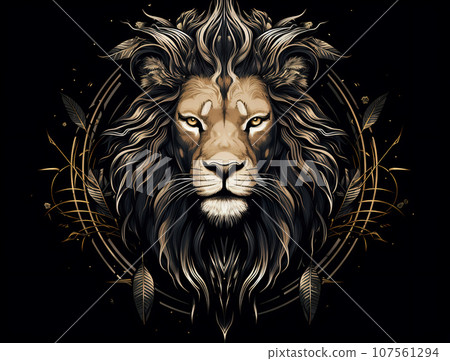獅子會徽黑色背景影像 107561294