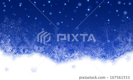 Christmas background of snowflakes and snowdrifts Christmas background of snowflakes and snowdrifts 107561553