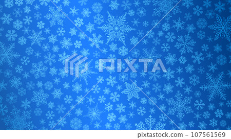 Christmas background of snowflakes 107561569