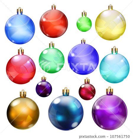 Set of opaque Christmas balls 107561750