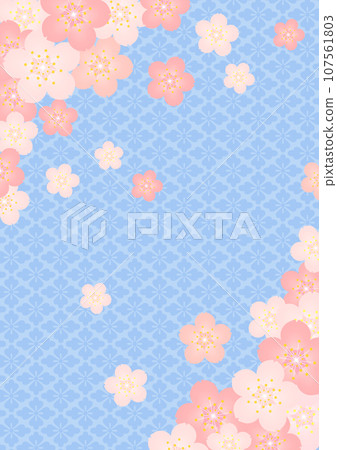 日本圖案背景花菱 107561803