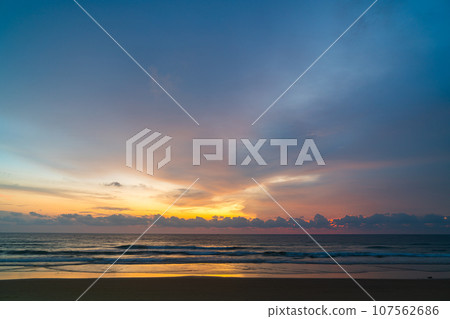 amazing pink sky above Karon beach Phuket at colorful sunset. sweet sky in colorful sunset above the ocean. Imagine a fantasy bright pink in blue sky at sunset. Sky texture background. amazing pink sky above Karon beach Phuket at colorful sunset. sweet sky in colorful sunset above the ocean. Imagine a fantasy bright pink in blue sky at sunset. Sky texture background. 107562686