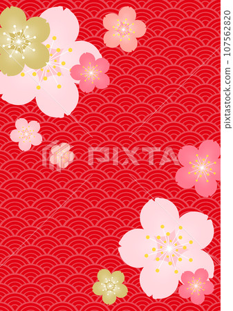 Japanese pattern background Qinghai wave Japanese pattern background Qinghai wave 107562820