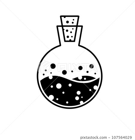 Magic bottle. Esoteric alchemy poison 107564029