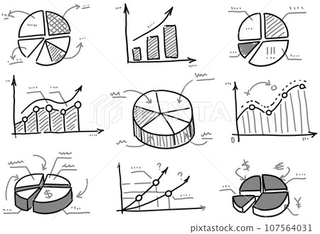 Chart graph info. Hand drawn infographic 107564031