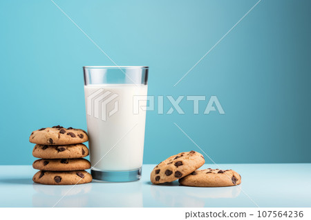 Treats for Santa Claus - milk and cookies 107564236