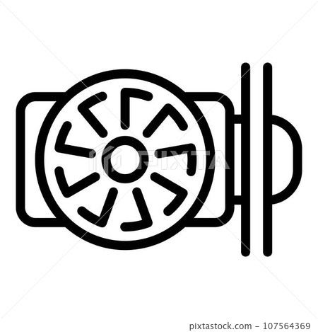 Centrifugal pump icon. Outline centrifugal pump vector icon for web design isolated on white background Centrifugal pump icon. Outline centrifugal pump vector icon for web design isolated on white background 107564369