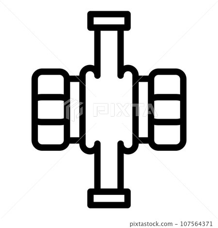 Motor water pump icon. Outline motor water pump vector icon for web design isolated on white background Motor water pump icon. Outline motor water pump vector icon for web design isolated on white background 107564371