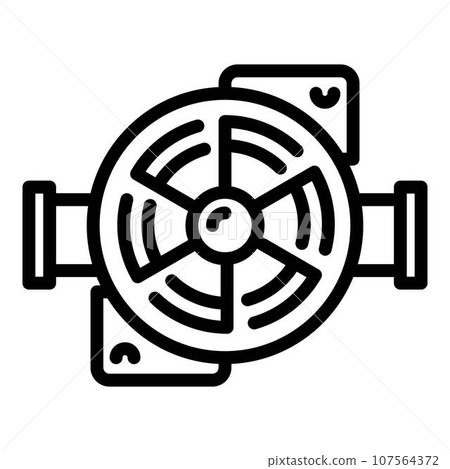 Motor pump icon. Outline motor pump vector icon for web design isolated on white background Motor pump icon. Outline motor pump vector icon for web design isolated on white background 107564372