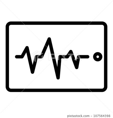 Support tablet icon. Outline support tablet vector icon for web design isolated on white background 107564398