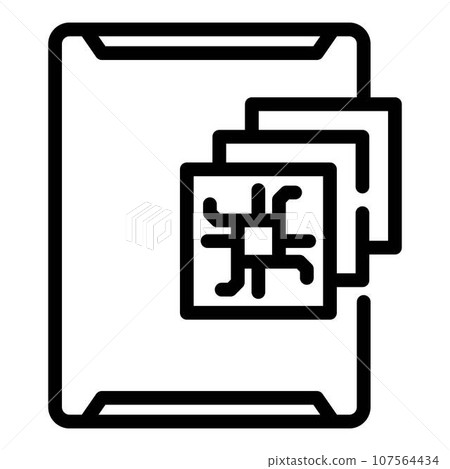 Tablet system icon. Outline tablet system vector icon for web design isolated on white background 107564434