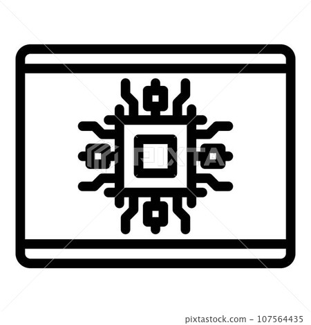 Virused tablet icon. Outline virused tablet vector icon for web design isolated on white background Virused tablet icon. Outline virused tablet vector icon for web design isolated on white background 107564435