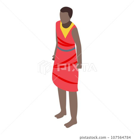 African ethnic people icon. Isometric of african ethnic people vector icon for web design isolated on white background 107564784