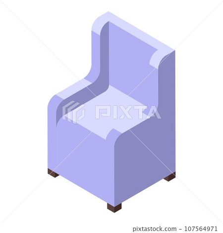 Cozy home armchair icon. Isometric of cozy home armchair vector icon for web design isolated on white background Cozy home armchair icon. Isometric of cozy home armchair vector icon for web design isolated on white background 107564971