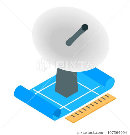Meteorology equipment icon. Isometric illustration of meteorology equipment vector icon for web 107564994