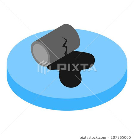 Oil spill icon. Isometric illustration of oil spill vector icon for web 107565000
