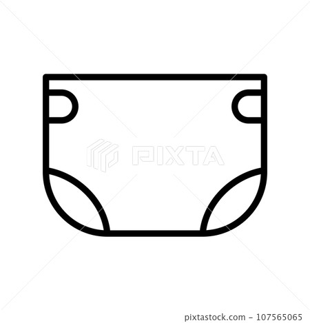 簡單的尿布圖標 107565065