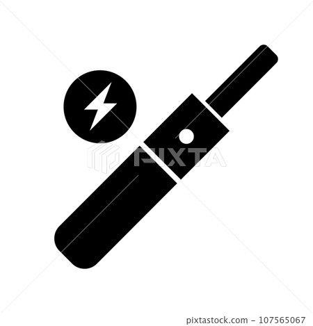 Electronic cigarette silhouette icon. Vape Stock