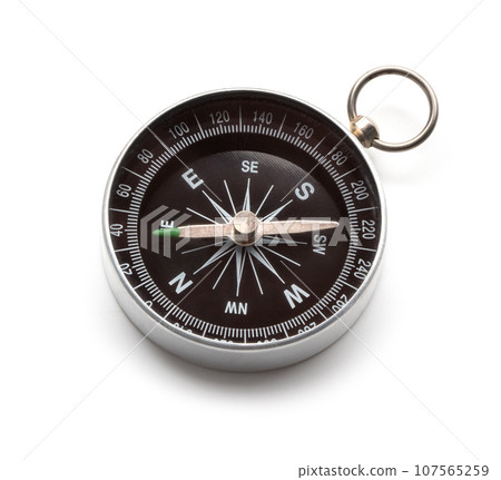 Old compass on white Old compass on white 107565259