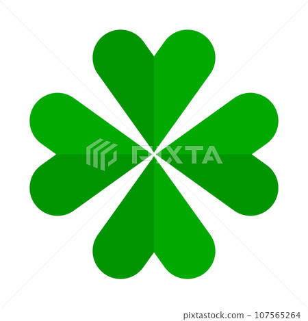 四葉三葉草圖示。祝你好運。向量。 107565264