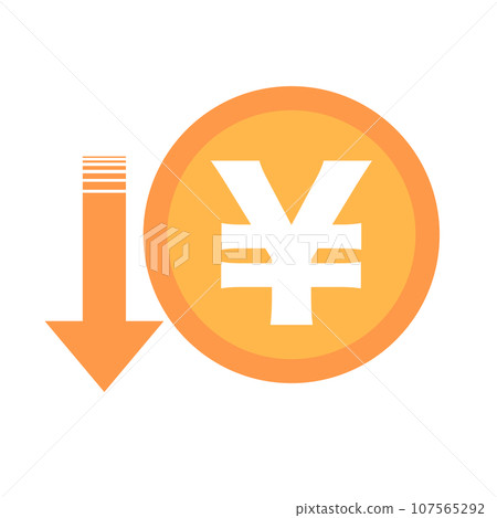 weaker yen. The decline of the Japanese yen. exchange rate. weaker yen. The decline of the Japanese yen. exchange rate. 107565292