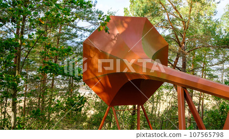 An environmental object on the coast of the Baltic Sea. A place called Balta kapa is located in Saulkrasti, Latvia 107565798
