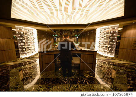 Large cruise ship restaurant reception Large cruise ship restaurant reception 107565974