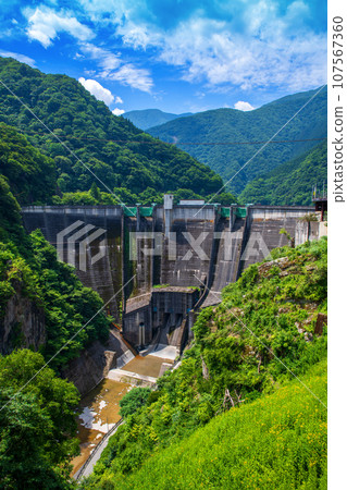 Futase Dam View from observation deck Midsummer scenery Chichibu City 107567360
