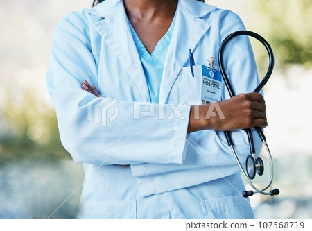 Doctor woman, stethoscope and cardiology healthcare, health insurance and medical care for wellness. Hands of medicine professional as expert in heart healing with pride for development and advice Doctor woman, stethoscope and cardiology healthcare, health insurance and medical care for wellness. Hands of medicine professional as expert in heart healing with pride for development and advice 107568719