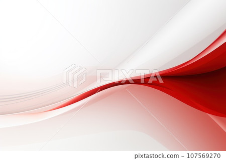 Business slide background white and red. Generative AI 107569270