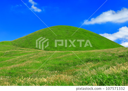 [Kumamoto Prefecture] Yonezuka and Yonezuka Plains (Mt. Aso) on a sunny day 107571332