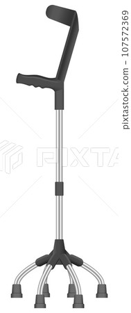 Elbow walking stick icon. Realistic illustration of elbow walking stick vector icon for web design isolated on white background 107572369