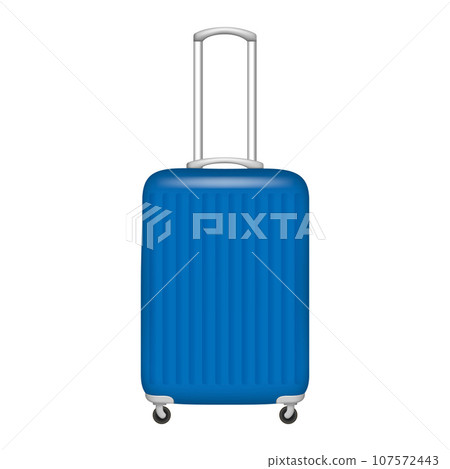 Plastic travel bag icon. Realistic illustration of plastic travel bag vector icon for web design isolated on white background 107572443