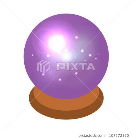 Magic sphere icon. Isometric of magic sphere vector icon for web design isolated on white background 107572520