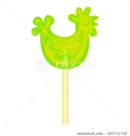 Candy cock stick icon. Cartoon of candy cock stick vector icon for web design isolated on white background 107572739